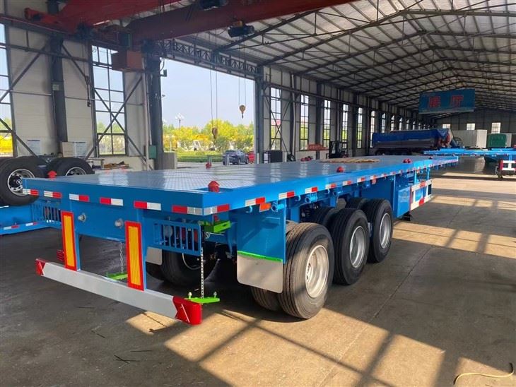 3 Axle 40FT High Quality Flatbed Container Transport Semi Trailers Truck Semi Trailer