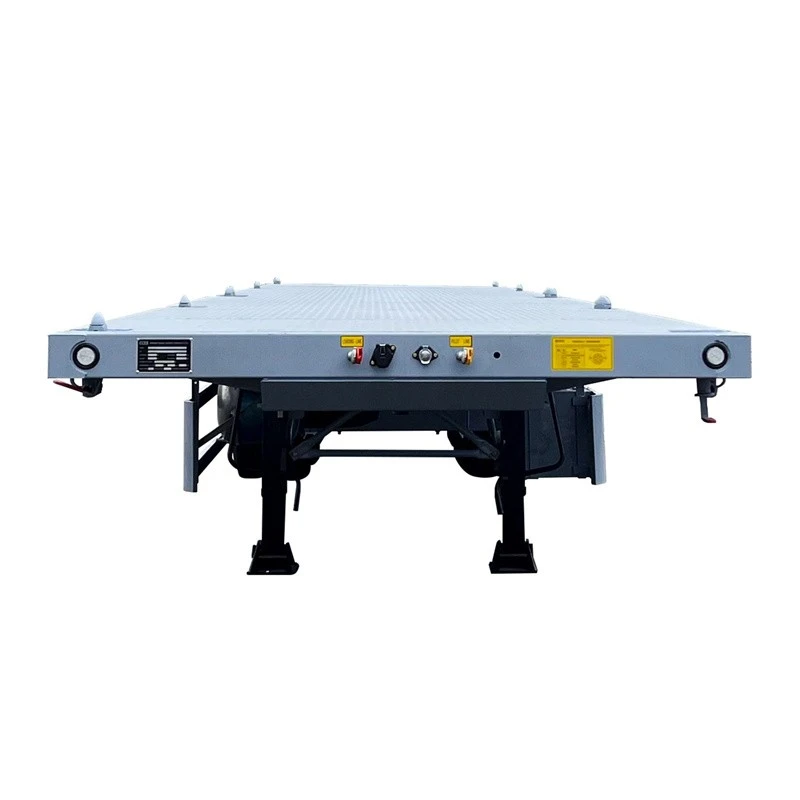 China 3axle 40ft Container Flatbed Semi Trailer